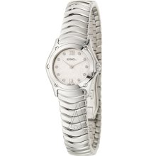 Ebel Women's 'Classic Wave' Stainless Steel Diamond Quartz Watch