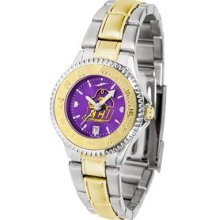 ECU East Carolina Ladies Stainless Steel and Gold Tone Watch