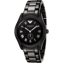 Emporio Armani Watches Women's Ceramica Black Dial Black Ceramic Black