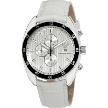 Emporio Armani Women s Quartz Chronograph Leather Strap Watch