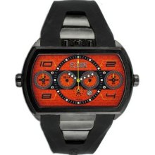 Equipe Dash XXL Men's Watch with Black Case and Orange Dial