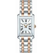 ESQ Ladies 2 Tone Analog Watch w/ Round Case & Second Hand Promotional