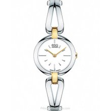 ESQ Movado Womans Corbel Bangle-Style Watch White Dial 07101396