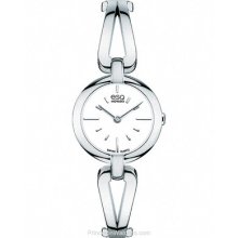 ESQ Movado Womans Corbel Bangle-Style Watch White Dial 07101394