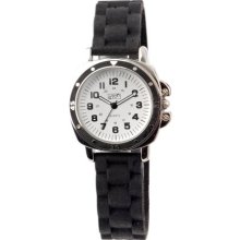 Eton Unisex Quartz Watch With White Dial Analogue Display And Black Silicone Strap 2848L-Bk