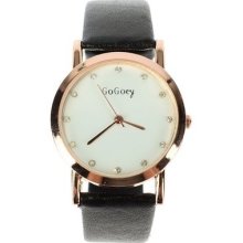 Fashion Hot Sale Lovers Leather Dial Elegance Nice Wrist Quartz Watch Clock