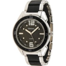 Fashionable Quartz Wrist Watch with Titanium Metal Strap for Men (Black) - Black - Metal