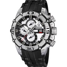 Festina F16600-1 Men's Bike Chronograph Black & Silver Dial Black