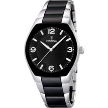 Festina Men's Analogue Watch F16532/2 With Stainless Steel Strap And Black Dial