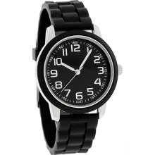Fichele Ladies Black Dial Rubber Strap Quartz Watch ZRT8006