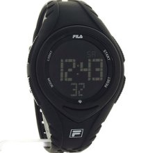 Fila Unisex Lcd Dial Watch With Black Pu Strap Fl38024001
