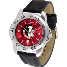 Florida State Seminoles Sport Leather Band AnoChrome-Men's Watch