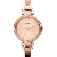 Fossil Georgia Rose Gold-Tone Bangle Ladies Watch ES3226