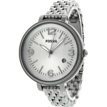 Fossil Heather Silver 42mm Dial Stainless Steel Ladies Watch Es3129