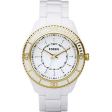 Fossil Ladies Stella Three Hand White Dial Watch