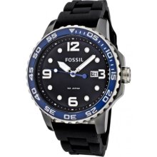 Fossil Men's CE5004 Black Ceramic Quartz Watch with Black Dial