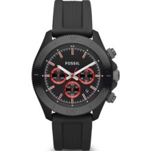 Fossil Retro Traveler Chronograph Silicone Watch - Black - CH2874