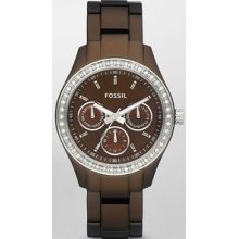 Fossil Stella Brown Aluminum Ladies Watch ES2949