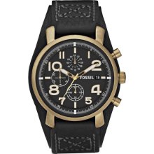 Fossil Vintaged Bronze Chronograph Leather Mens Watch DE5008 - Bronze