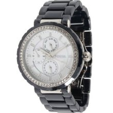 Fossil Women's Allie Ceramic White Dial Watch - Fossil CE1047