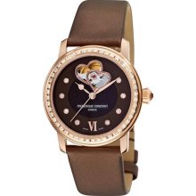Frederique Constant Watches Women's Ladies Automatic Brown Open Dial D