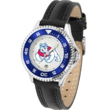 Fresno State Bulldogs Competitor Ladies Watch with Leather Band