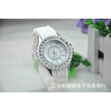 Fruity-color Classic Gel Crystal Silicone Men Lady Jelly Watch Wedding Xmas Gift