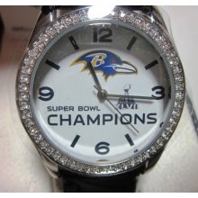 Game Time Baltimore Ravens Championship Women's Watches Nfl Super Bowl Xlvii