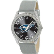 Game Time Gray Mlb-Gli-Tor Women'S Mlb-Gli-Tor Glitz Classic Analog Toronto Bluejays Watch