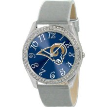 Game Time Gray Nfl-Gli-Stl Women'S Nfl-Gli-Stl Glitz Classic Analog St. Louis Rams Watch