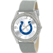 Game Time Gray Nfl-Gli-Ind Women'S Nfl-Gli-Ind Glitz Classic Analog Indianapolis Colts Watch