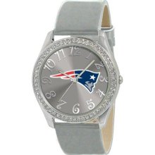 Game Time Gray Nfl-Gli-Ne Women'S Nfl-Gli-Ne Glitz Classic Analog New England Patriots Watch