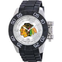 Game Time Nhl-Bea-Chi Men'S Nhl-Bea-Chi Beast Chicago Blackhawks Round Analog Watch