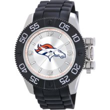 Game Time Watch, Mens Denver Broncos Black Polyurethane Strap 47mm Nfl