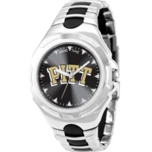 Game Time Watch, Mens University of Pittsburgh Black Rubber and Stainl