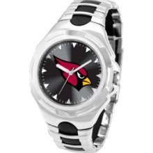 Game Time Watch, Mens Arizona Cardinals Black Rubber and Stainless Ste