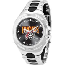 Game Time Watch, Mens Pittsburgh Pirates Black Rubber and Stainless St