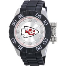 Game Time Watch, Mens Kansas City Chiefs Black Polyurethane Strap 47mm