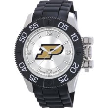 Game Time Watch, Mens Purdue University Black Polyurethane Strap 47mm