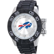 Game Time Watch, Mens Buffalo Bills Black Polyurethane Strap 47mm Nfl-