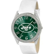 Game Time Watch, Womens New York Jets White Leather Strap 40mm Nfl-gli