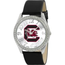 Game Time Watch, Womens University of South Carolina Black Leather Str