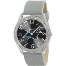 Game Time White Nfl-Gli-Car Women'S Nfl-Gli-Car Glitz Classic Analog Carolina Panthers Watch