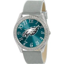 Game Time Women's NFL Philadelphia Eagles Glitz Watch, Silver