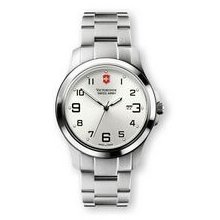 Garrison Elegance Watch With Large Silver Dial And Stainless Steel Bracelet