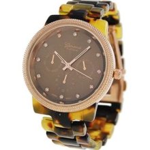 Geneva Womens Designer Inspired Chronograph Style Acrylic Resin Shell Watch