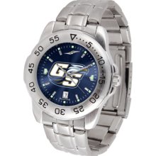 Georgia Southern Eagles Sport Steel Band Ano-Chrome Men's Watch