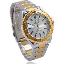 Gift Unique Golden Mechanical Mens Auto Watch UN6