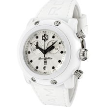 Glam Rock Watches Miami Beach Chronograph Silver Guilloche Dial White