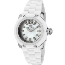 Glam Rock Watches Women's Palm Beach White Diamond (0.175 ctw) White P